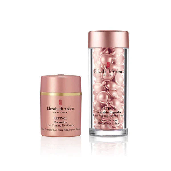 Retinol Ceramide Capsules Face Night Serum And Eye Cream Set